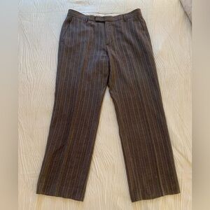 John Varvatos 100% wool striped trousers, Made in Italy, 36x30.5”